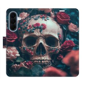 Flipové pouzdro iSaprio - Skull in Roses 02 - Samsung Galaxy A57 obraz