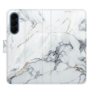 Flipové pouzdro iSaprio - SilverMarble 15 - Samsung Galaxy A57 obraz