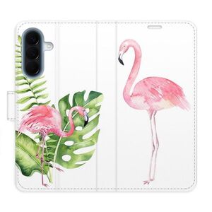 Flipové pouzdro iSaprio - Flamingos - Samsung Galaxy A57 obraz