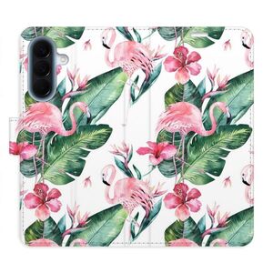 Flipové pouzdro iSaprio - Flamingos Pattern - Samsung Galaxy A57 obraz