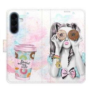 Flipové pouzdro iSaprio - Donut Worry Girl - Samsung Galaxy A57 obraz