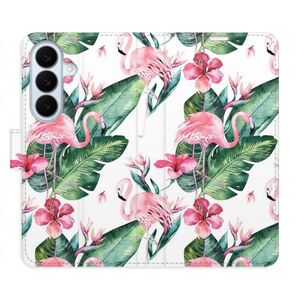 Flipové pouzdro iSaprio - Flamingos Pattern - Samsung Galaxy S26 obraz