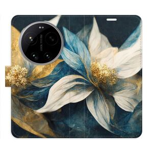 Flipové pouzdro iSaprio - Gold Flowers - Xiaomi 17 Ultra obraz