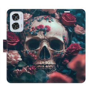 Flipové pouzdro iSaprio - Skull in Roses 02 - Motorola Edge 50 Fusion obraz