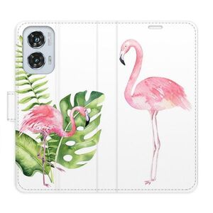 Flipové pouzdro iSaprio - Flamingos - Motorola Edge 50 Fusion obraz