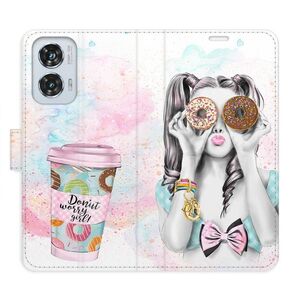 Flipové pouzdro iSaprio - Donut Worry Girl - Motorola Edge 50 Fusion obraz