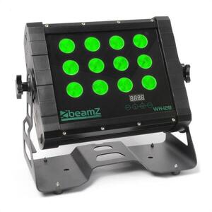 Beamz WH128 Wall Washer, 12 x 8W, černá, světelný efekt, čtverné LED, IP65, DMX obraz