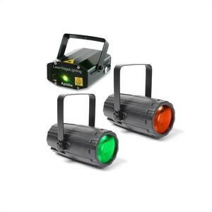 Beamz Light Package 2, set disko světelných efektů, 2x světelný efekt, 1x laser obraz