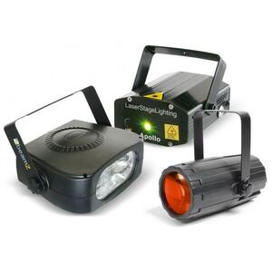 Beamz Light Package 4, set disko světelných efektů, laser, stroboskop obraz