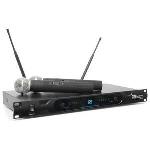 Power Dynamics PD722H, 2 kanálový VHF bezdrátový mikrofonní systém, 2 x bezdrátový mikrofon obraz