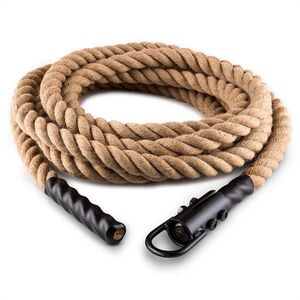 Capital Sports Klarfit Power Rope, 12 m / 3, 8 cm, kyvadlové lano s hákem, stropní připevnění obraz