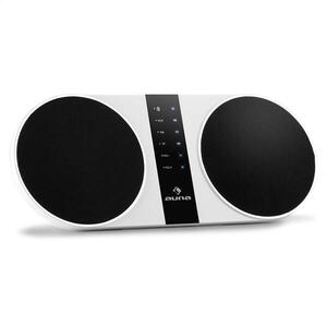 Auna F4 Stereo, designový bluetooth reproduktor s USB, AUX, FM/AM, microSD - bílý obraz