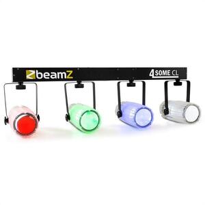 Beamz 4-Some Clear, čtveřice LED reflektorů, RGBW DMX mikrofon obraz