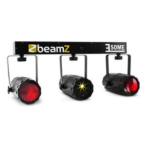 Beamz 3-Some, trojice RGBW LED světel, multibodový laser mikrofon obraz