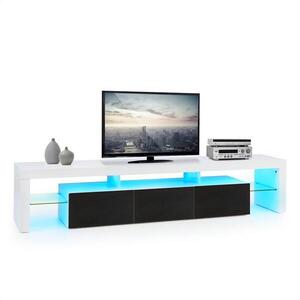 OneConcept Orlando, TV stolek "lowboard" s LED osvětlením, střídání barev obraz