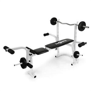 KLARFIT Workout Hero, posilovací lavice, odkládací stojan, opěrka rukou a nohou obraz