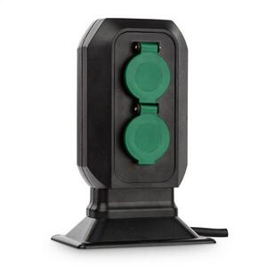 Waldbeck Powerspike S2 Timer zahradní zásuvka dvojitá IP44 3680W, 3m kabel, hrot na zapíchnutí do země obraz