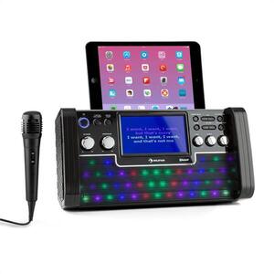 Auna DiscoFever Bluetooth karaoke zařízení LED 7'' TFT displej CD USB obraz