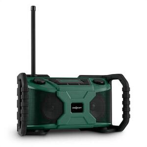 OneConcept Workside, zelený, outdoorový reproduktor s rádiem, DAB +, FM, bluetooth, USB, baterie obraz