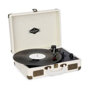 Auna Nostalgy by Peggy Sue retro gramofon desky USB AUX krémová / vzhled mosazi obraz