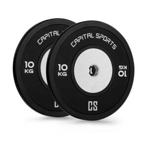 Capital Sports Inval Hi-Grade Competition Plates, činkové kotouče, 50mm hliníkové jádro, guma, 2x10kg obraz
