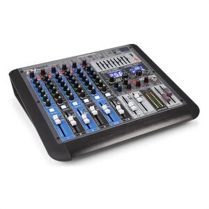 Power Dynamics PDM-S804, 8-kanálový mixážní pult, DSP / MP3, USB port, Bluetooth přijímač obraz