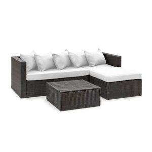Blumfeldt Theia Lounge Set, zahradní sedací souprava, rohová souprava, stoleček, 5 polštářů, černá obraz