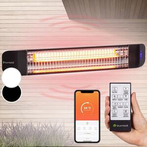 Blumfeldt Smartwave, infračervený ohřívač, karbonová trubice, 2400 W, ovládání přes aplikaci, černý obraz