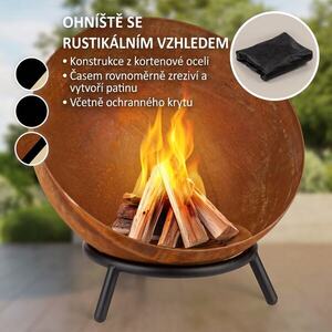 Blumfeldt Fireball Rust, ohniště, Ø 60 cm, výklopný rošt, rezavý vzhled obraz
