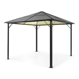Blumfeldt Pantheon Solid Sky Ambient Solar, pavilon s šedou střechou, 3 × 3 m, polykarbonát, hliník obraz