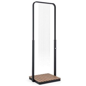 Blumfeldt Sumatra Breeze Square zahradní sprcha WPC hliník 70x55 cm hranatá obraz