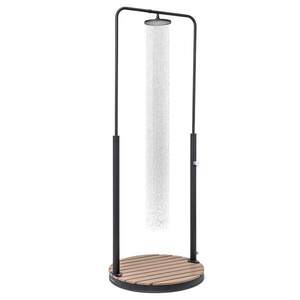 Blumfeldt Sumatra Falls Round zahradní sprcha WPC hliník Ø 80 cm kulatá obraz