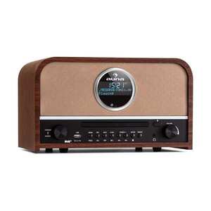 Auna auna Columbia DAB rádio 60 W CD přehrávač DAB+/UKW tuner USB nahrávání Bluetooth obraz