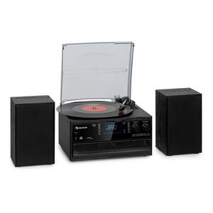 Auna Oakland DAB, retro stereo systém, DAB+/FM, funkce BT, vinyl, CD, kazetový přehrávač obraz