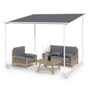 Blumfeldt Nantes, altán, sluneční stříška, 3x3 m, polyester, ocelový rám, UV 50+, podlahová kolečka obraz