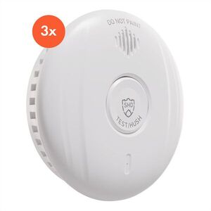 SHD by oneConcept, detektor kouře DOF Pro10, plast, varovný signál 85 dB, životnost baterií 10 let, sada 3 kusů obraz