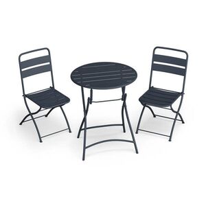Blumfeldt RetroChic zahradní set | 1 stůl + 2 židle | 60 cm | skládací | povrchová úprava | odolný vůči povětrnosti obraz