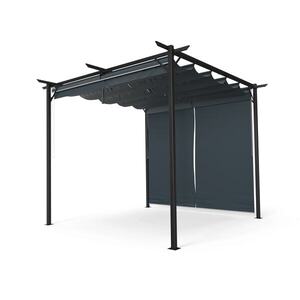 Blumfeldt Pantheon Robust Pergola, 3x3 m práškově lakovaná ocel odolná vůči povětrnostním vlivům s bočními roletami obraz