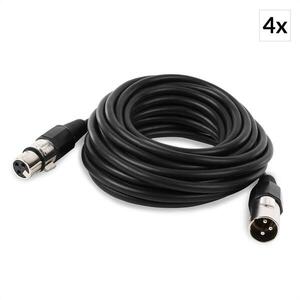 Electronic-Star XLR kabel, sada 4 ks, 6 m, samec-samice obraz