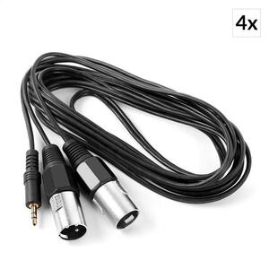 FrontStage 4x Y kabel XLR samec na 3, 5mm jack, 30cm obraz