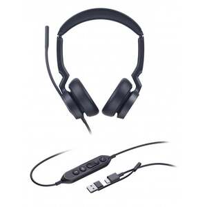 Yealink UH46 Dual Teams USB-C/A Sluchátka s mikrofonem Kabel 1308182 obraz