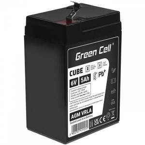 Green Cell Cube AGM VRLA IP54 6V 5Ah bezúdržbová baterie AGM6V5AH-J obraz