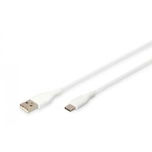 Silikonový napájecí kabel USB-A na USB-C, USB 2.0 AK-300340-005-W obraz
