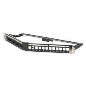 19" úhlový patch panel 24x keystone, stíněný, 1U DN-91414S obraz