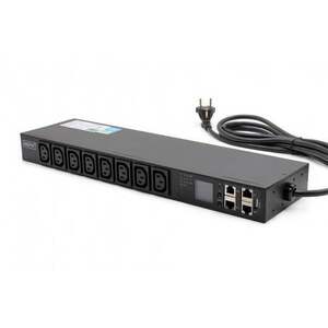 SMART PDU napájecí lišta 1U, napájecí zásuvka DN-NP2-H1-8C13-1 obraz