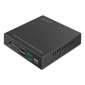 Optický HDMI extender 4K/60Hz s KVM USB 1.1 přes IP 1G až DS-55349 obraz