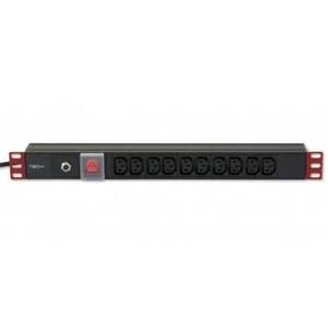 Techly I-CASE STRIP-10C 19" 1U Napájecí lišta, 10x I-CASE STRIP-10C obraz