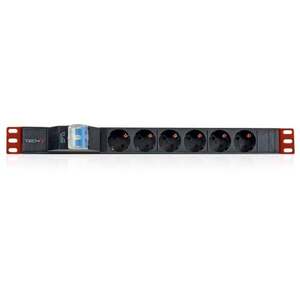 Techly I-CASE STRIP-61UD 19' 1U X6 Napájecí lišta I-CASE STRIP-61UD obraz