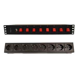 Techly I-CASE STRIP-815I 19" Rack Strip 1.5U, 8x I-CASE STRIP-815I obraz