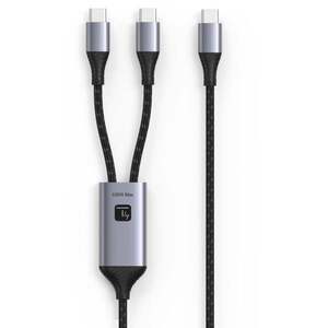 Techly ICOC MU2C-2C100W Kabel USB-C na 2x USB-C pro ICOC MU2C-2C100W obraz